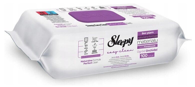 Sleepy Easy Clean Orchid Garden (purple) universaalsed niisked pinnapuhastuslapid (100 tk)
